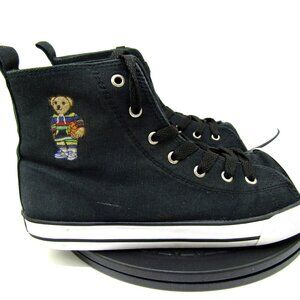 Polo Ralph Lauren Sneakers Womens 5.5 Mid-Top Polo Bear Preppy Embroidered